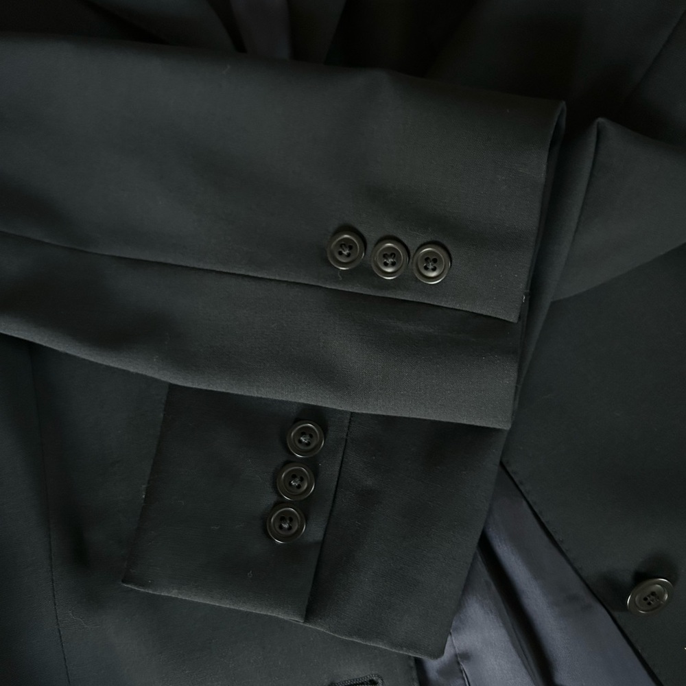 Faconnable Women’s Black Blazer Three-Button Notched Lapel Collar Size 6 - Picture 11 of 13